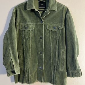 Zara Forest Green Corduroy Jacket